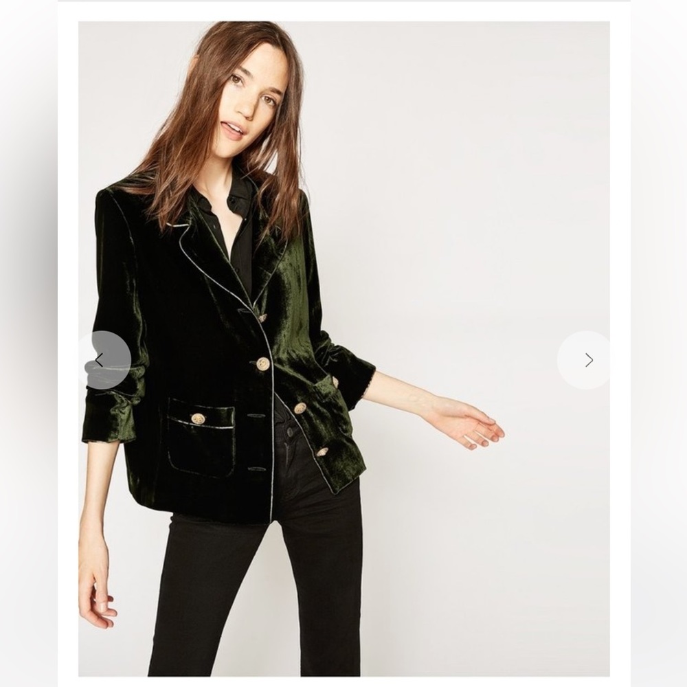 Kooples blazer pyjama-style velvet jacket
